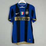 Shop 2008/09 INTER MILAN IBRAHIMOVIC #8 HOME SHIRT (M) NIKE, classic football shirts, vintage football shirts & retro soccer jerseys at Cult Kits