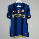 Shop 2008/09 INTER MILAN IBRAHIMOVIC #8 HOME SHIRT (M) NIKE, classic football shirts, vintage football shirts & retro soccer jerseys at Cult Kits