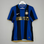 Shop 2008/09 INTER MILAN IBRAHIMOVIC #8 HOME SHIRT (M) NIKE, classic football shirts, vintage football shirts & retro soccer jerseys at Cult Kits