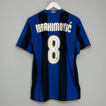 Shop 2008/09 INTER MILAN IBRAHIMOVIC #8 HOME SHIRT (M) NIKE, classic football shirts, vintage football shirts & retro soccer jerseys at Cult Kits