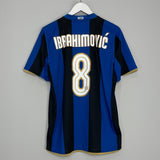 Shop 2008/09 INTER MILAN IBRAHIMOVIC #8 HOME SHIRT (M) NIKE, classic football shirts, vintage football shirts & retro soccer jerseys at Cult Kits