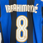 Shop 2008/09 INTER MILAN IBRAHIMOVIC #8 HOME SHIRT (M) NIKE, classic football shirts, vintage football shirts & retro soccer jerseys at Cult Kits