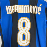 Shop 2008/09 INTER MILAN IBRAHIMOVIC #8 HOME SHIRT (M) NIKE, classic football shirts, vintage football shirts & retro soccer jerseys at Cult Kits