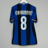 Shop 2008/09 INTER MILAN IBRAHIMOVIC #8 HOME SHIRT (M) NIKE, classic football shirts, vintage football shirts & retro soccer jerseys at Cult Kits