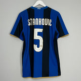 Shop 2008/09 INTER MILAN STANKOVIC #5 HOME SHIRT (M) NIKE, classic football shirts, vintage football shirts & retro soccer jerseys at Cult Kits