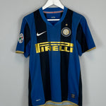 Shop 2008/09 INTER MILAN ZANETTI #4 HOME SHIRT (S) NIKE, classic football shirts, vintage football shirts & retro soccer jerseys at Cult Kits