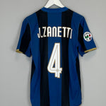 Shop 2008/09 INTER MILAN ZANETTI #4 HOME SHIRT (S) NIKE, classic football shirts, vintage football shirts & retro soccer jerseys at Cult Kits