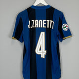 Shop 2008/09 INTER MILAN ZANETTI #4 HOME SHIRT (S) NIKE, classic football shirts, vintage football shirts & retro soccer jerseys at Cult Kits