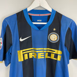 Shop 2008/09 INTER MILAN ZANETTI #4 HOME SHIRT (S) NIKE, classic football shirts, vintage football shirts & retro soccer jerseys at Cult Kits