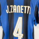Shop 2008/09 INTER MILAN ZANETTI #4 HOME SHIRT (S) NIKE, classic football shirts, vintage football shirts & retro soccer jerseys at Cult Kits