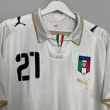 Shop 2008/09 ITALY PIRLO #21 AWAY SHIRT (XL) PUMA, classic football shirts, vintage football shirts & retro soccer jerseys at Cult Kits