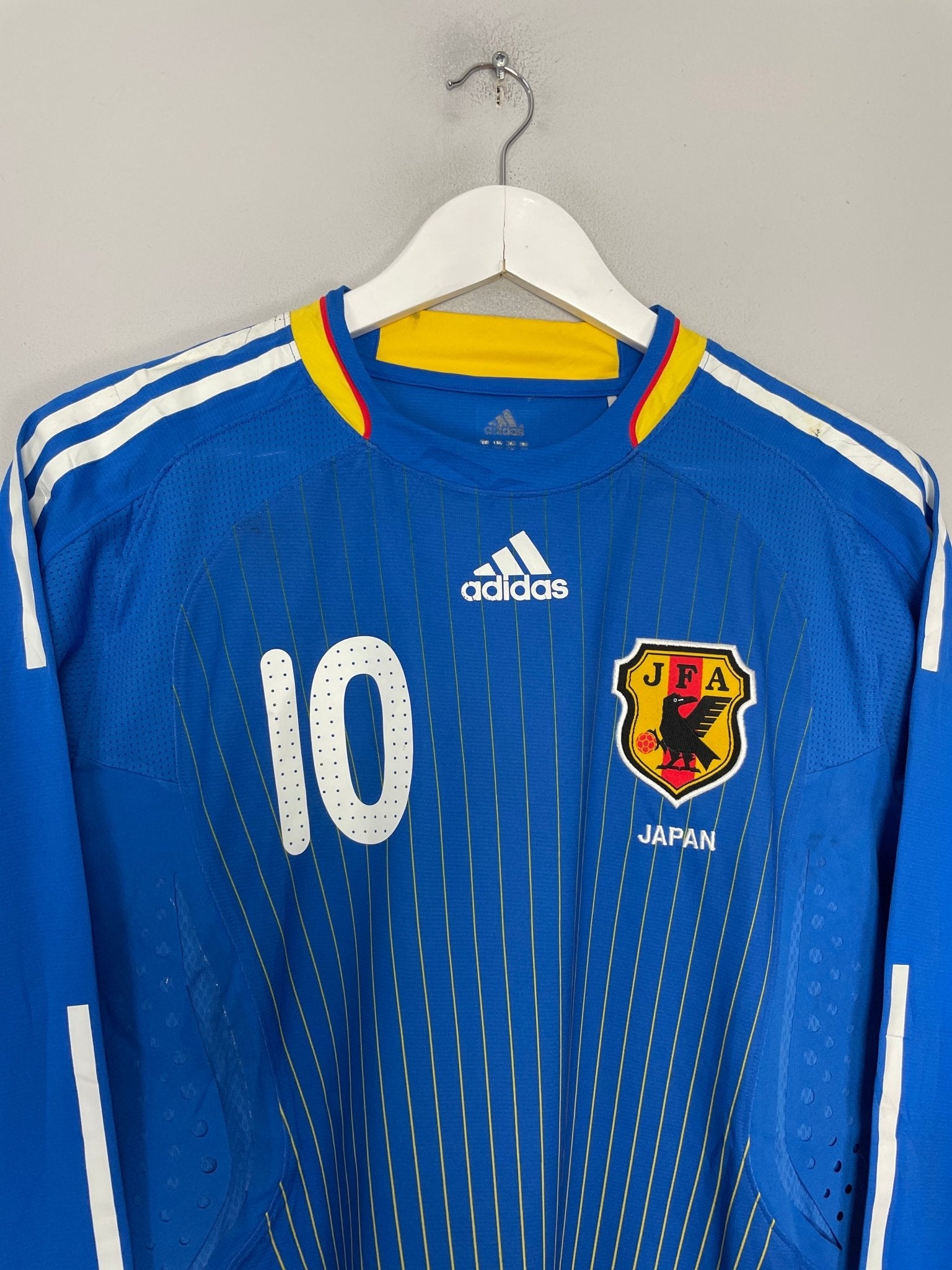 Shop 2008/09 JAPAN NAKAMURA #10 L/S *PLAYER ISSUE* HOME SHIRT (M) ADIDAS, classic football shirts, vintage football shirts & retro soccer jerseys at Cult Kits