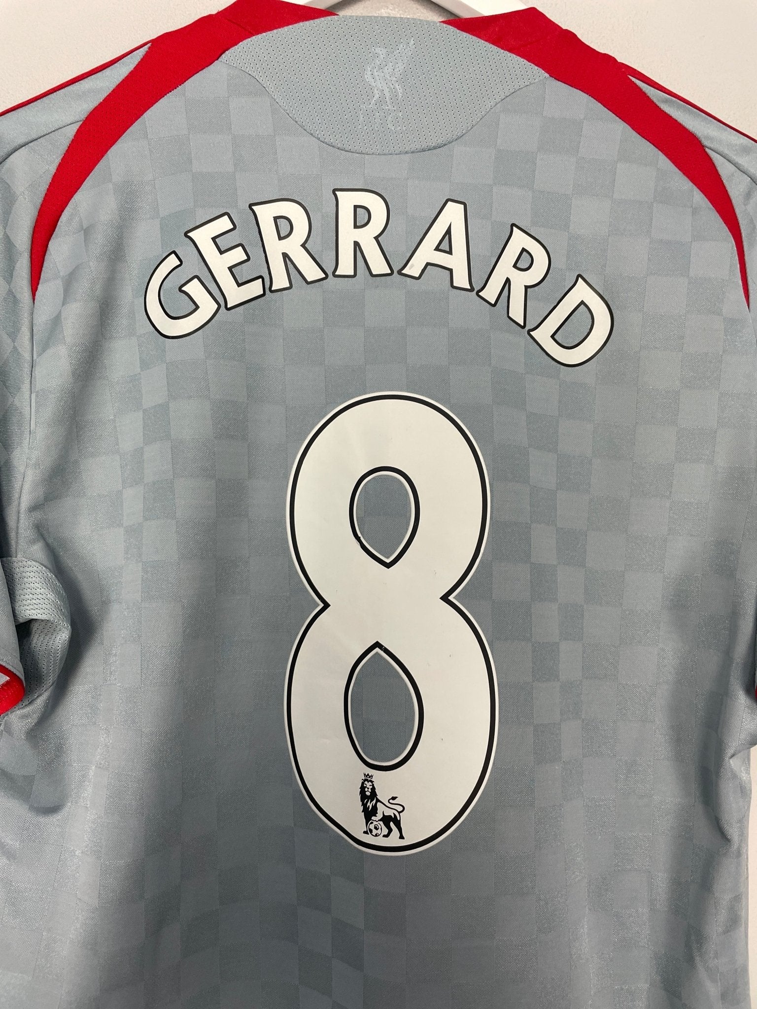Shop 2008/09 LIVERPOOL GERRARD #8 AWAY SHIRT (M) ADIDAS, classic football shirts, vintage football shirts & retro soccer jerseys at Cult Kits