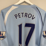 Shop 2008/09 MANCHESTER CITY PETROV #17 HOME SHIRT (XL) LE COQ, classic football shirts, vintage football shirts & retro soccer jerseys at Cult Kits