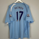 Shop 2008/09 MANCHESTER CITY PETROV #17 HOME SHIRT (XL) LE COQ, classic football shirts, vintage football shirts & retro soccer jerseys at Cult Kits