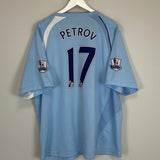 Shop 2008/09 MANCHESTER CITY PETROV #17 HOME SHIRT (XL) LE COQ, classic football shirts, vintage football shirts & retro soccer jerseys at Cult Kits