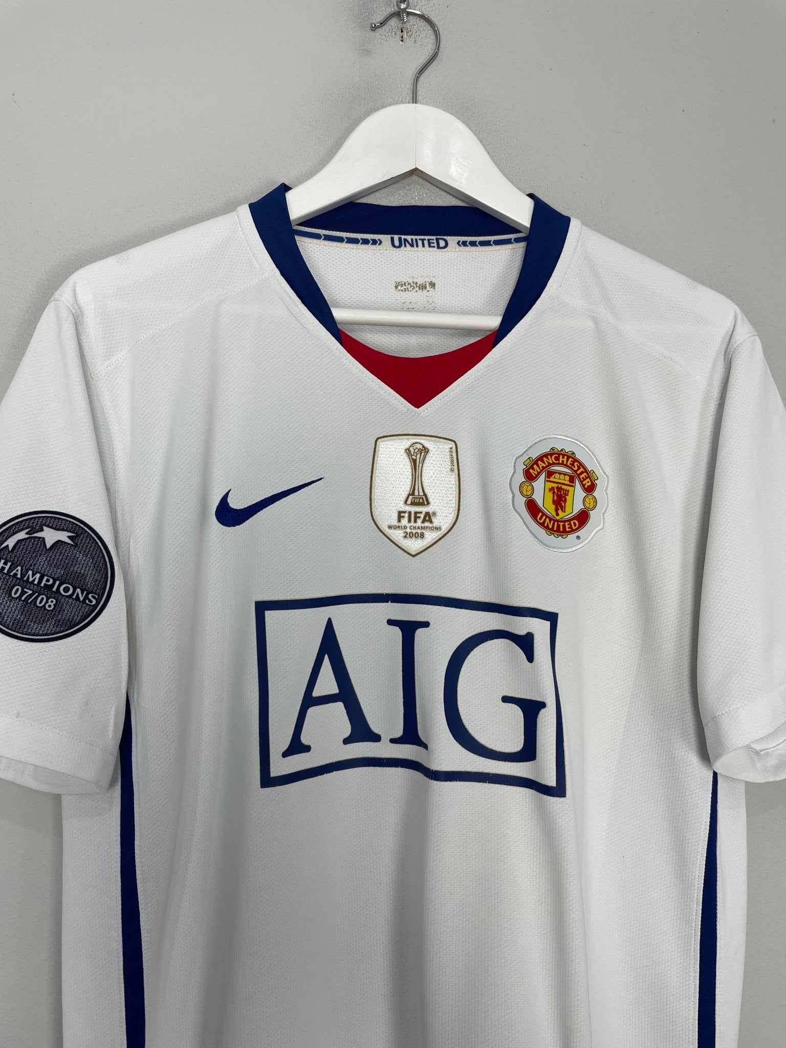 Shop 2008/09 MANCHESTER UNITED RONALDO #7 AWAY SHIRT (L) NIKE, classic football shirts, vintage football shirts & retro soccer jerseys at Cult Kits