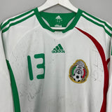 Shop 2008/09 MEXICO #13 *SQUAD SIGNED* PLAYER ISSUE AWAY SHIRT (L) ADIDAS, classic football shirts, vintage football shirts & retro soccer jerseys at Cult Kits