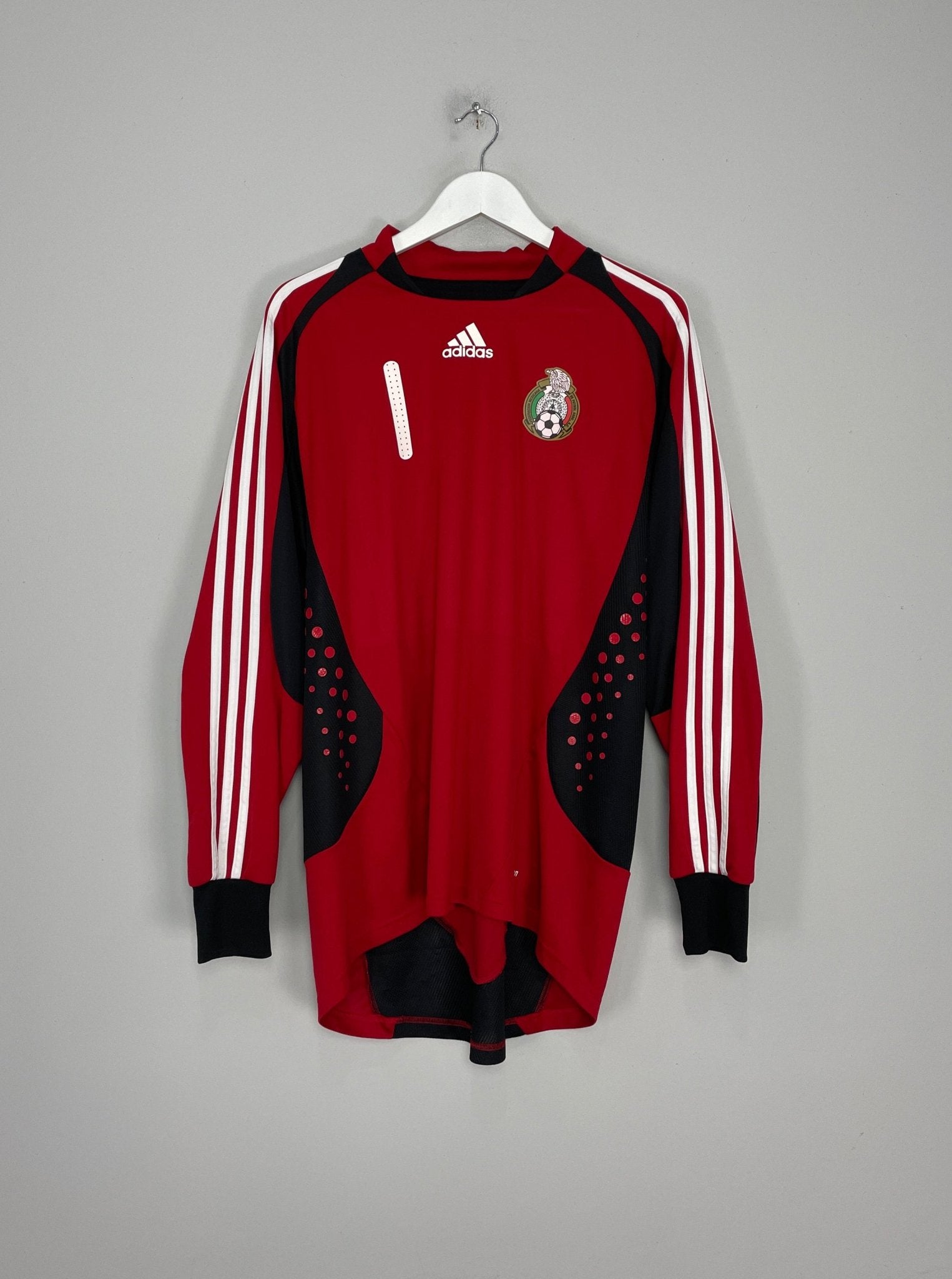Shop 2008/09 MEXICO O.SANCHEZ #1 *PLAYER ISSUE* GK SHIRT (L) ADIDAS, classic football shirts, vintage football shirts & retro soccer jerseys at Cult Kits