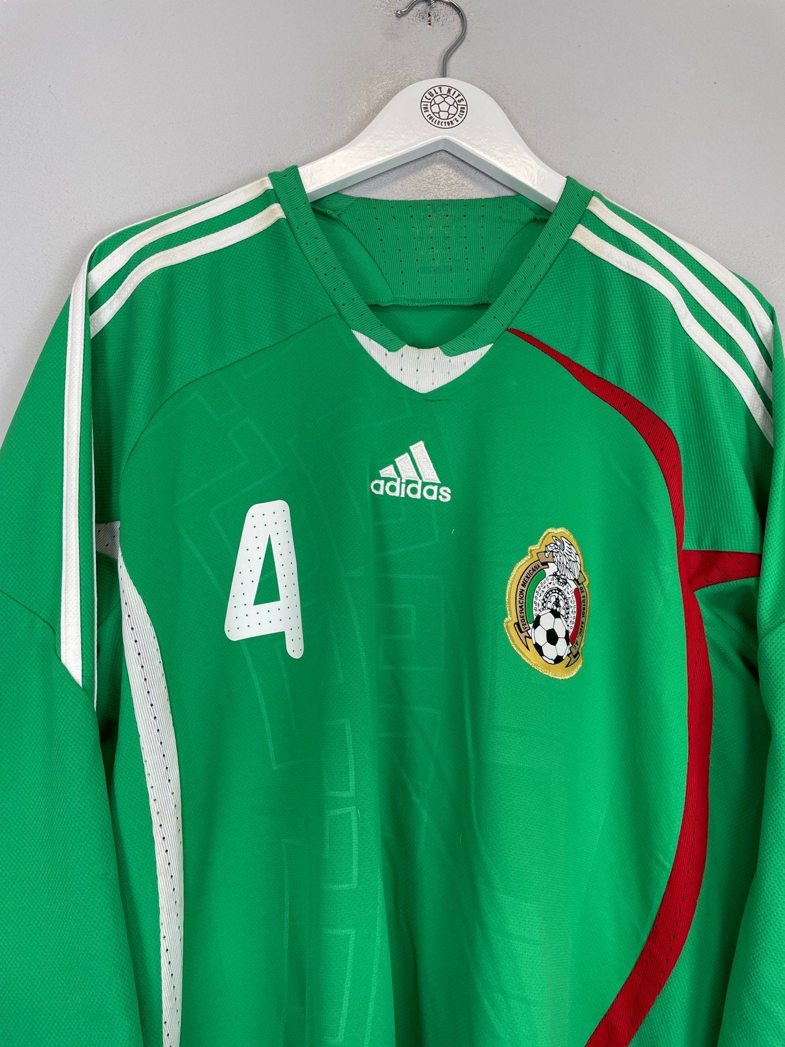 Shop 2008/09 MEXICO R.MARQUEZ #4 HOME SHIRT (XL) ADIDAS, classic football shirts, vintage football shirts & retro soccer jerseys at Cult Kits