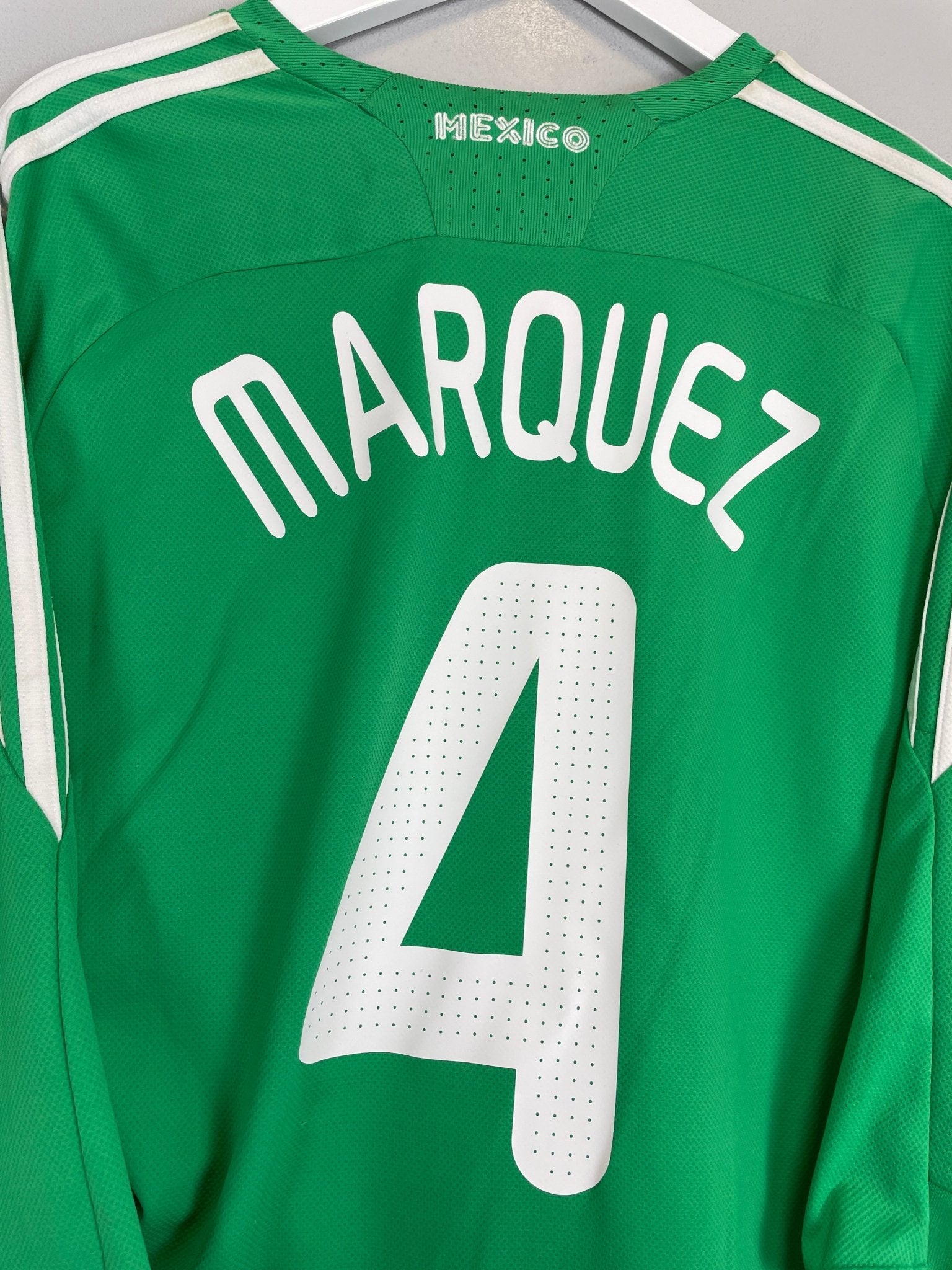 Shop 2008/09 MEXICO R.MARQUEZ #4 HOME SHIRT (XL) ADIDAS, classic football shirts, vintage football shirts & retro soccer jerseys at Cult Kits