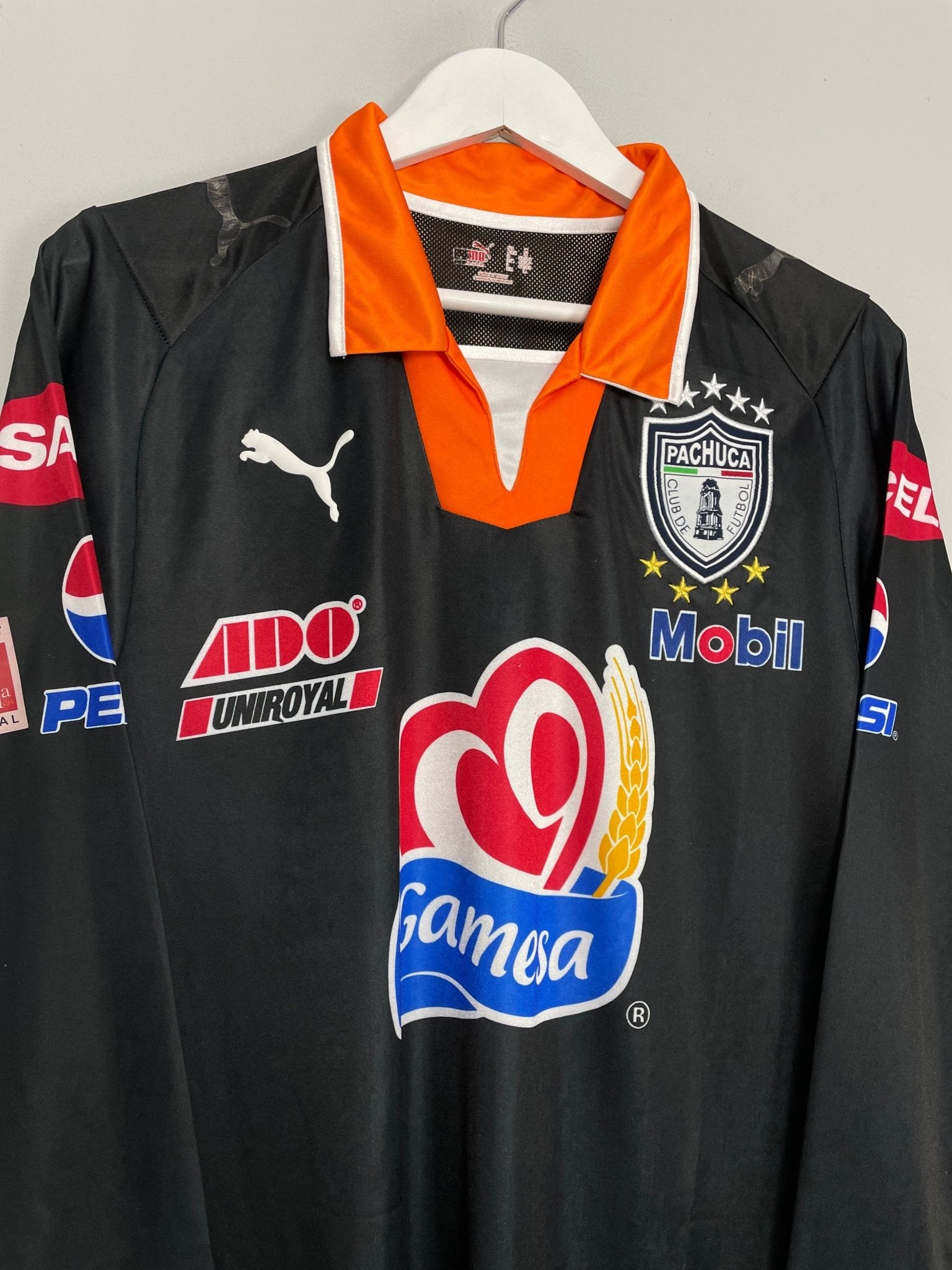 Shop 2008/09 PACHUCA #19 L/S AWAY SHIRT (M) PUMA, classic football shirts, vintage football shirts & retro soccer jerseys at Cult Kits
