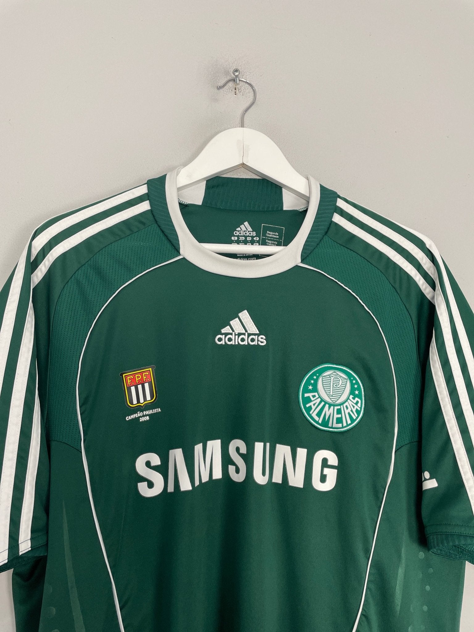 Shop 2008/09 PALMEIRAS #9 HOME SHIRT (L) ADIDAS, classic football shirts, vintage football shirts & retro soccer jerseys at Cult Kits
