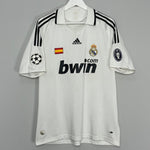 Shop 2008/09 REAL MADRID C/L HOME SHIRT (L) ADIDAS, classic football shirts, vintage football shirts & retro soccer jerseys at Cult Kits