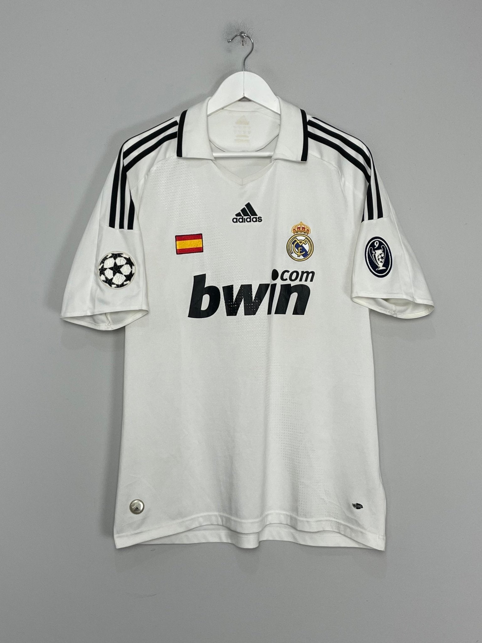 Shop 2008/09 REAL MADRID C/L HOME SHIRT (L) ADIDAS, classic football shirts, vintage football shirts & retro soccer jerseys at Cult Kits