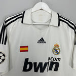 Shop 2008/09 REAL MADRID C/L HOME SHIRT (L) ADIDAS, classic football shirts, vintage football shirts & retro soccer jerseys at Cult Kits