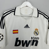 Shop 2008/09 REAL MADRID C/L HOME SHIRT (L) ADIDAS, classic football shirts, vintage football shirts & retro soccer jerseys at Cult Kits