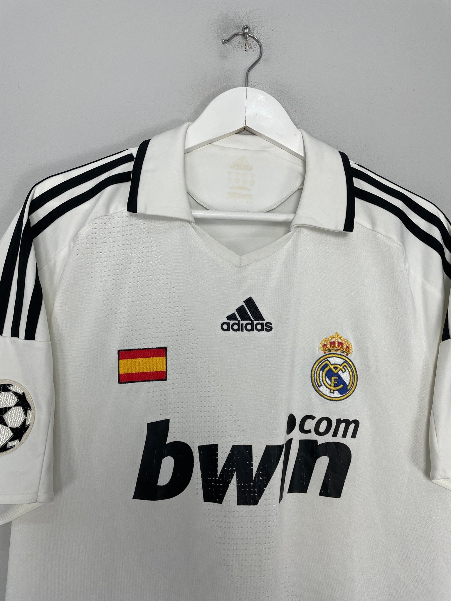 Shop 2008/09 REAL MADRID C/L HOME SHIRT (L) ADIDAS, classic football shirts, vintage football shirts & retro soccer jerseys at Cult Kits