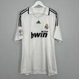 Shop 2008/09 REAL MADRID HOME SHIRT (XL) ADIDAS, classic football shirts, vintage football shirts & retro soccer jerseys at Cult Kits