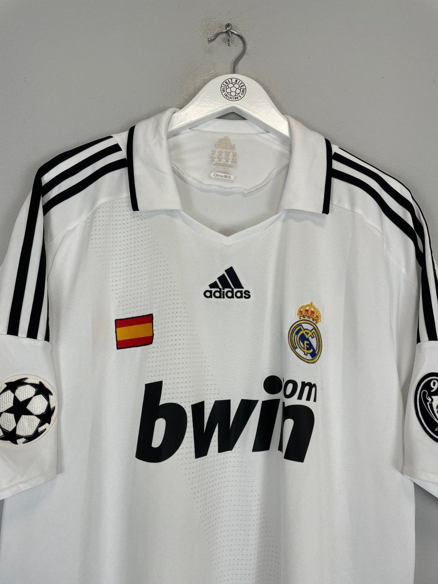 2008/09 REAL MADRID HUNTELAAR 19 C/L HOME SHIRT (XXL) ADIDAS - Cult Kits - XXL - Buy Vintage Football Shirts, Authentic Retro Football Shirts For Sale, Classic Football Shirts & Soccer Jersey