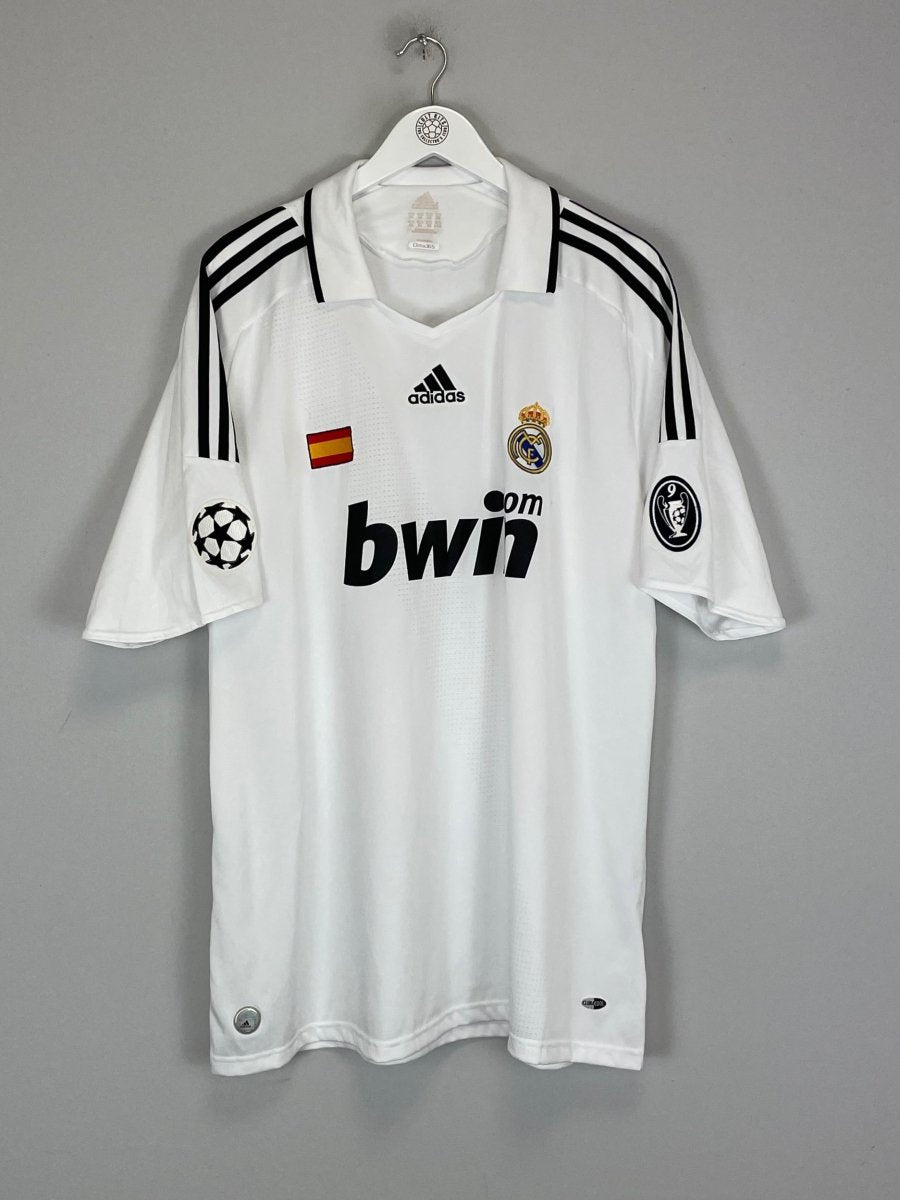 2008/09 REAL MADRID HUNTELAAR 19 C/L HOME SHIRT (XXL) ADIDAS - Cult Kits - XXL - Buy Vintage Football Shirts, Authentic Retro Football Shirts For Sale, Classic Football Shirts & Soccer Jersey