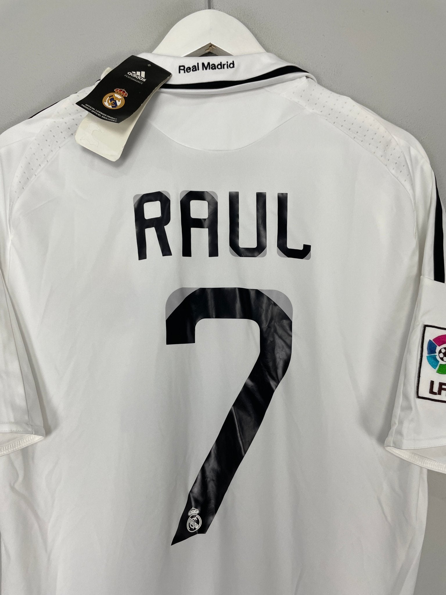Shop 2008/09 REAL MADRID RAUL #7 *BNWT* HOME SHIRT (L) ADIDAS, classic football shirts, vintage football shirts & retro soccer jerseys at Cult Kits