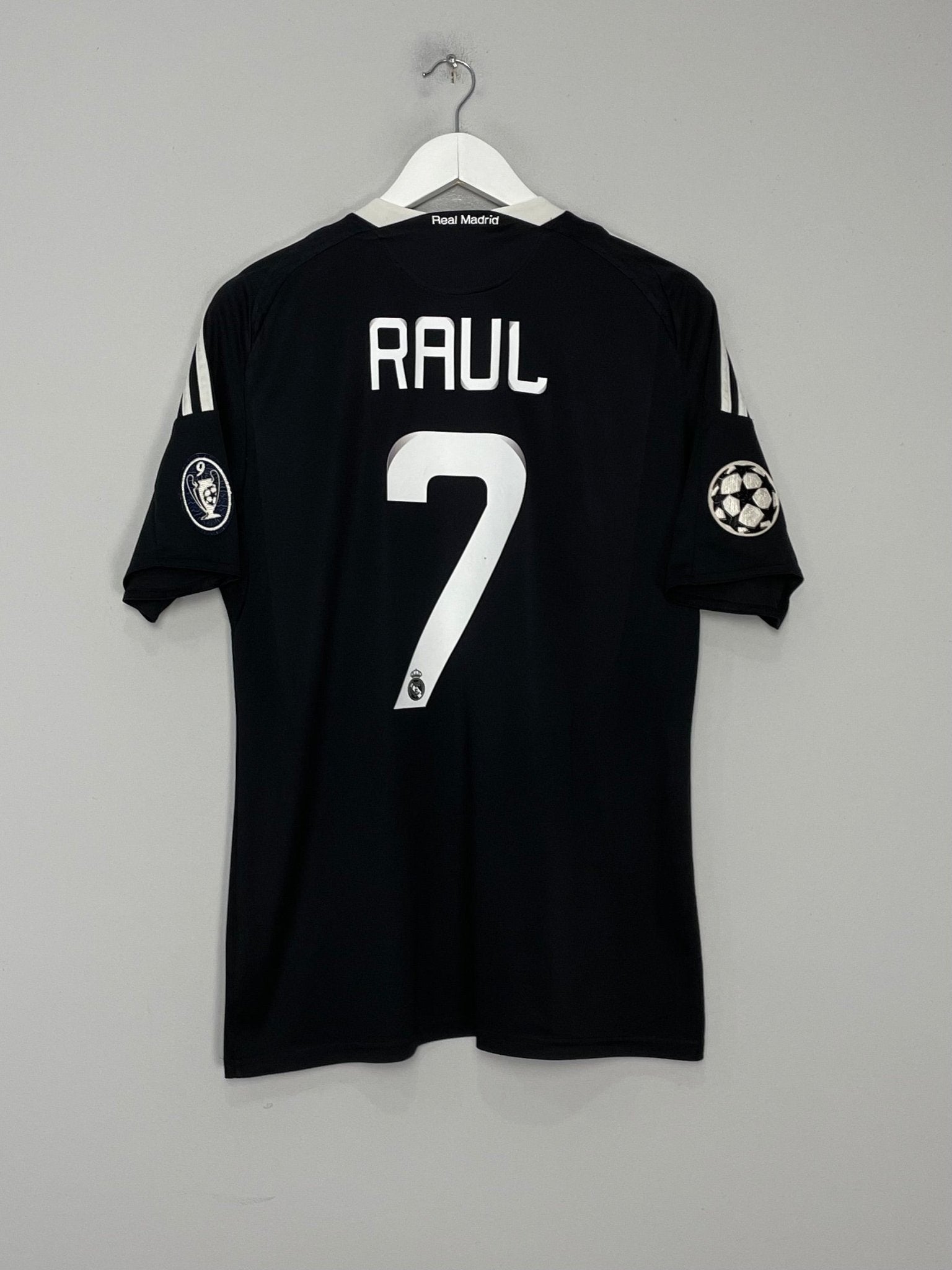 Shop 2008/09 REAL MADRID RAUL #7 C/L AWAY SHIRT (M) ADIDAS, classic football shirts, vintage football shirts & retro soccer jerseys at Cult Kits