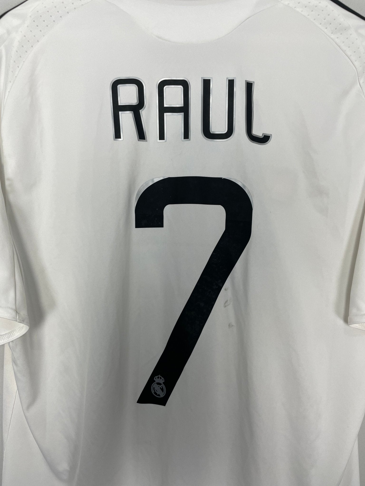 Shop 2008/09 REAL MADRID RAUL #7 C/L HOME SHIRT (L) ADIDAS, classic football shirts, vintage football shirts & retro soccer jerseys at Cult Kits