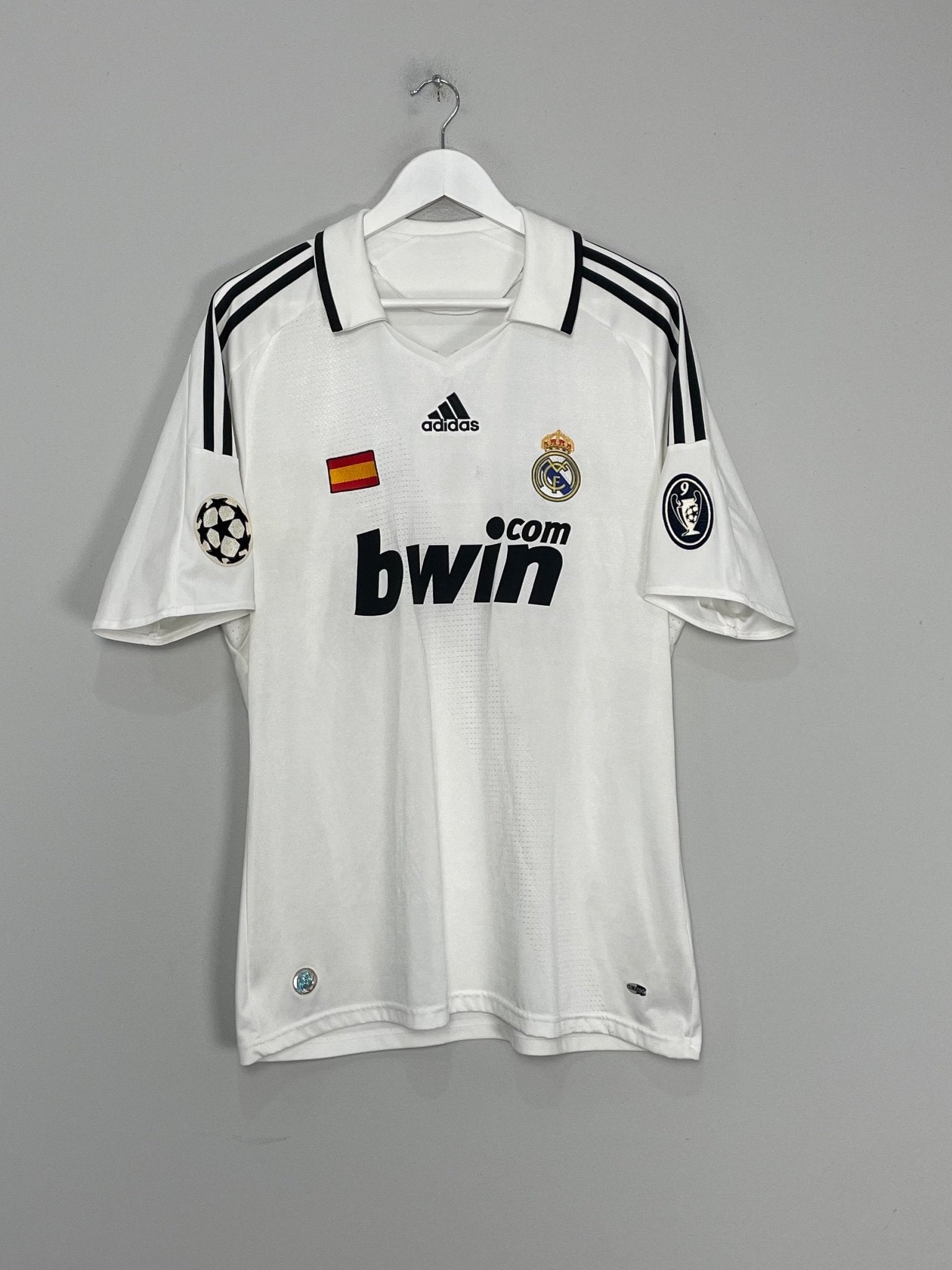 Shop 2008/09 REAL MADRID RAUL #7 C/L HOME SHIRT (L) ADIDAS, classic football shirts, vintage football shirts & retro soccer jerseys at Cult Kits