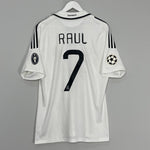 Shop 2008/09 REAL MADRID RAUL #7 C/L HOME SHIRT (L) ADIDAS, classic football shirts, vintage football shirts & retro soccer jerseys at Cult Kits