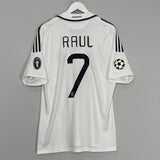 Shop 2008/09 REAL MADRID RAUL #7 C/L HOME SHIRT (L) ADIDAS, classic football shirts, vintage football shirts & retro soccer jerseys at Cult Kits