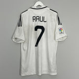 Shop 2008/09 REAL MADRID RAUL #7 HOME SHIRT (L) ADIDAS, classic football shirts, vintage football shirts & retro soccer jerseys at Cult Kits