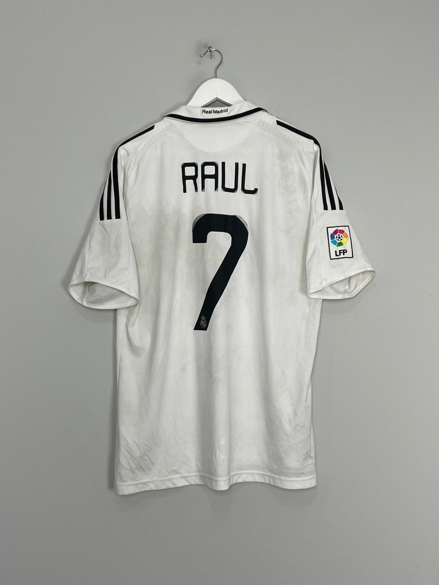 Shop 2008/09 REAL MADRID RAUL #7 HOME SHIRT (L) ADIDAS, classic football shirts, vintage football shirts & retro soccer jerseys at Cult Kits