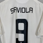 Shop 2008/09 REAL MADRID SAVIOLA #9 HOME SHIRT (L) ADIDAS, classic football shirts, vintage football shirts & retro soccer jerseys at Cult Kits
