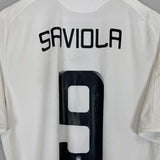 Shop 2008/09 REAL MADRID SAVIOLA #9 HOME SHIRT (L) ADIDAS, classic football shirts, vintage football shirts & retro soccer jerseys at Cult Kits