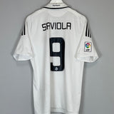 Shop 2008/09 REAL MADRID SAVIOLA #9 HOME SHIRT (L) ADIDAS, classic football shirts, vintage football shirts & retro soccer jerseys at Cult Kits