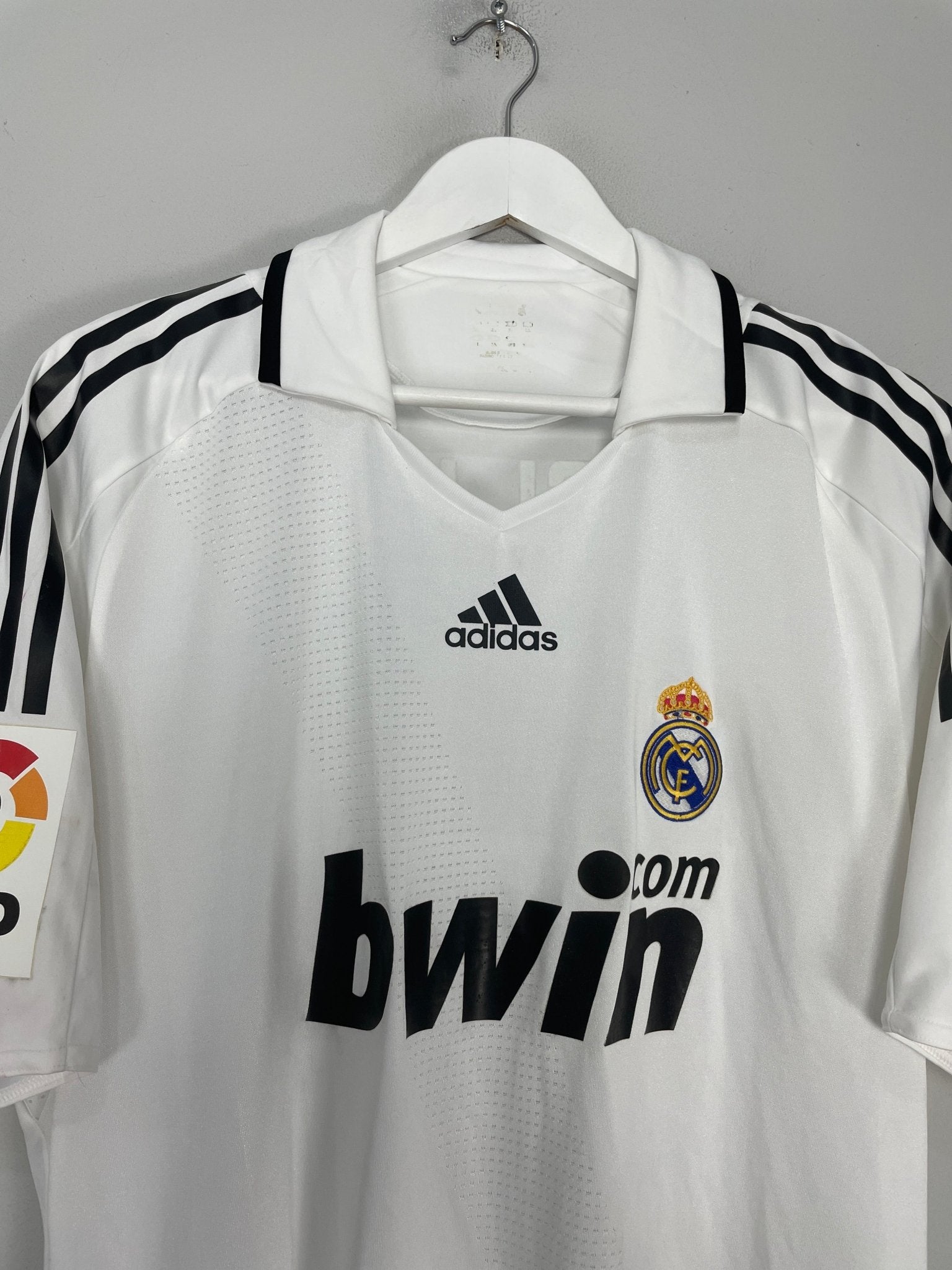 Shop 2008/09 REAL MADRID SNEIJDER #10 *PLAYER ISSUE* HOME SHIRT (XL) ADIDAS, classic football shirts, vintage football shirts & retro soccer jerseys at Cult Kits