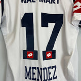2008/09 SAN LORENZO MENDEZ 17 AWAY SHIRT (L) LOTTO - Cult Kits - Large - Buy Vintage Football Shirts, Authentic Retro Football Shirts For Sale, Classic Football Shirts & Soccer Jersey