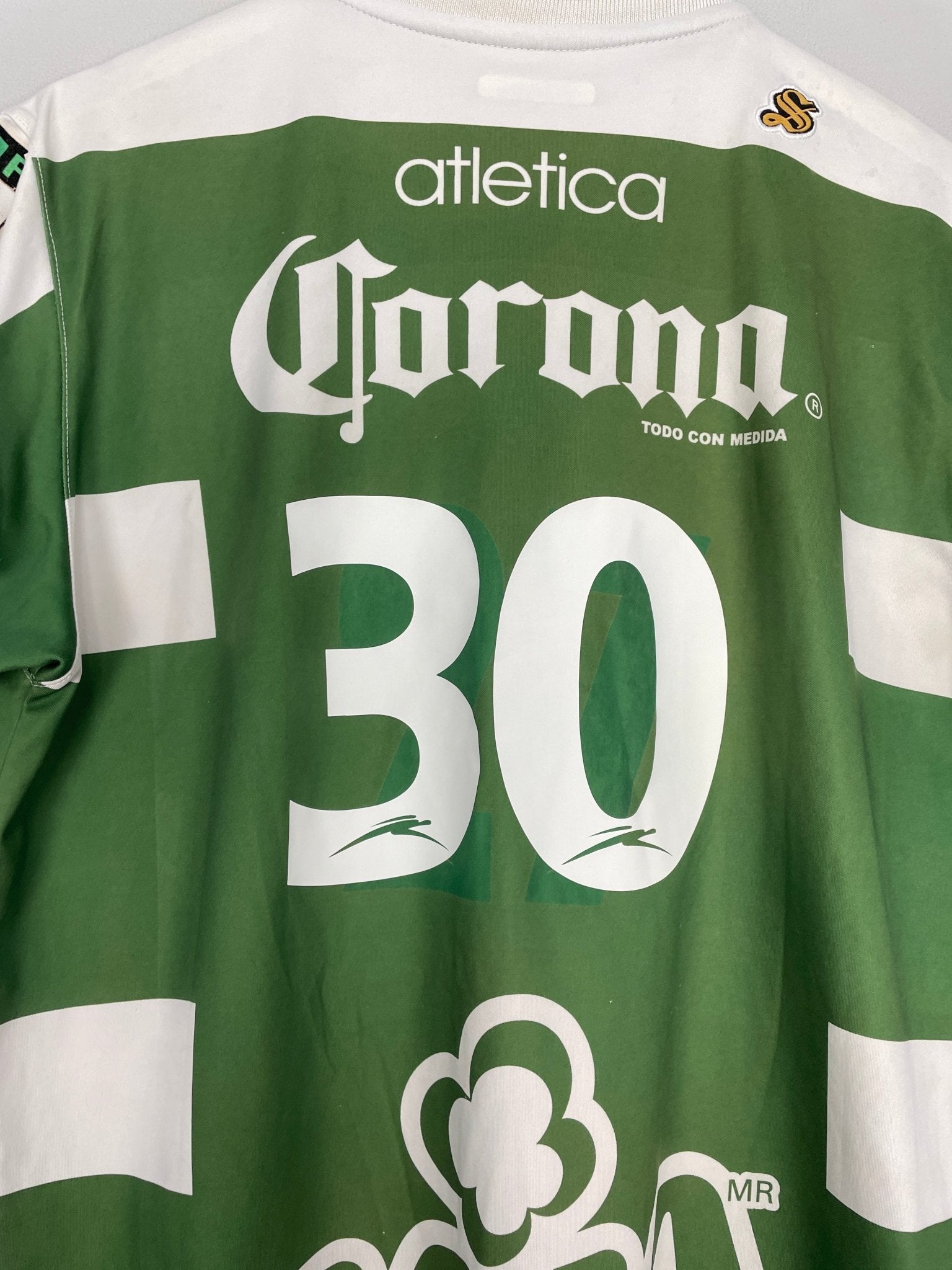 Shop 2008/09 SANTOS LAGUNA #30 HOME SHIRT (M) ATLETICA, classic football shirts, vintage football shirts & retro soccer jerseys at Cult Kits