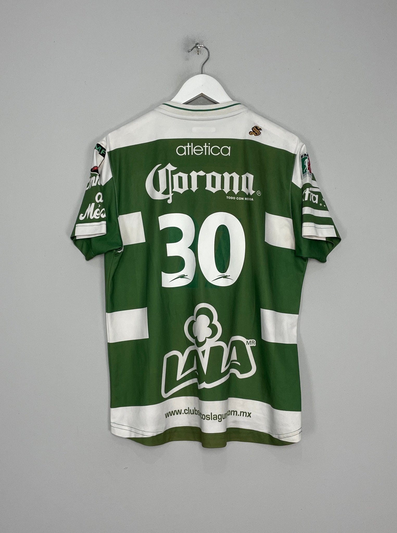 Shop 2008/09 SANTOS LAGUNA #30 HOME SHIRT (M) ATLETICA, classic football shirts, vintage football shirts & retro soccer jerseys at Cult Kits